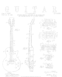 Electric Guitar Vintage Patent Guitarist Drawing Print Hooded Wearable Blanket