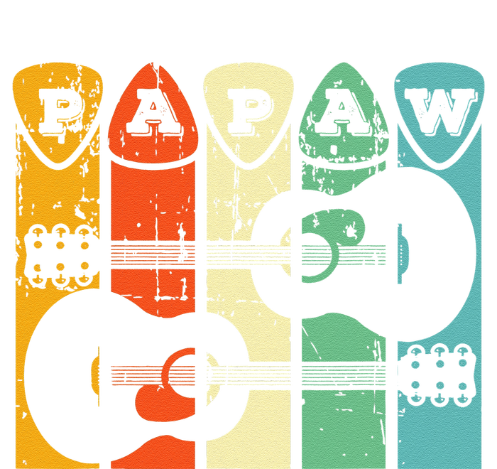 Papaw Guitar Pick Gift Guitar Player Grandpa Retro Guitarist Women's Perfect Tri Rocker Tank