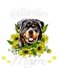 Womens Rottie Dog Mom Mother's Day Sunflower Rottweiler Mom Tote Bag