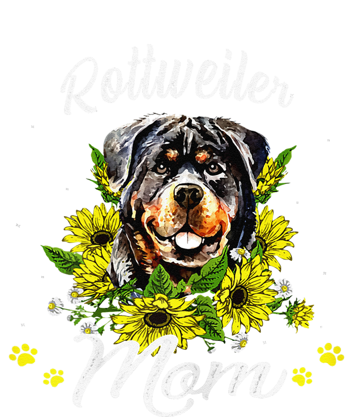 Womens Rottie Dog Mom Mother's Day Sunflower Rottweiler Mom Tote Bag