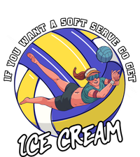 If You Want A Soft Serve Go Get Ice Cream Volleyball Cool Gift Full-Length Apron With Pockets