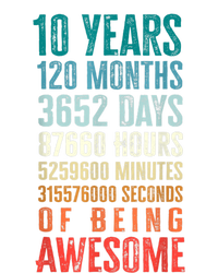 10 Years 120 Months Of Being Awesome 10th Birthday Gifts Tie Dye Hoodie