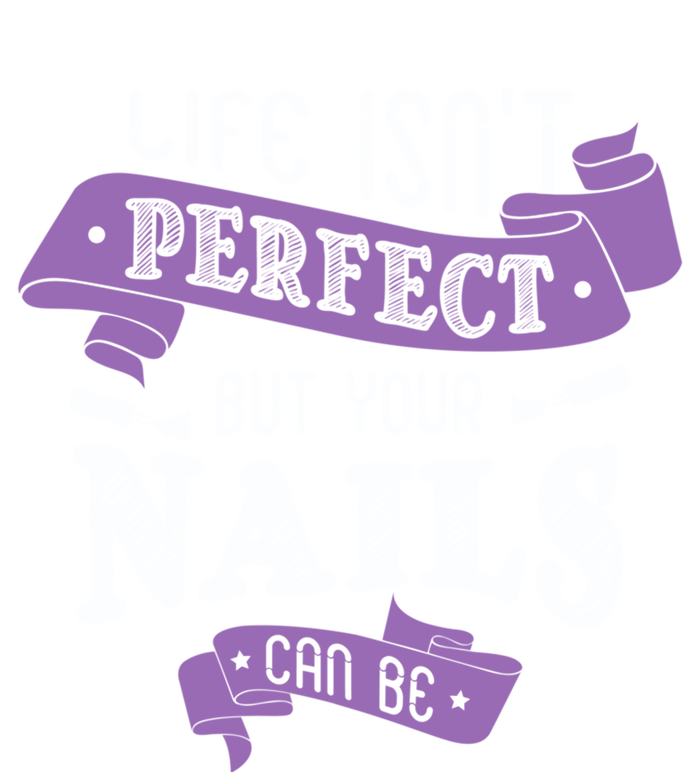 Life Isn't Perfect But Your Nails Can Be Nail Designer Funny Gift Stripe Pom Pom Beanie