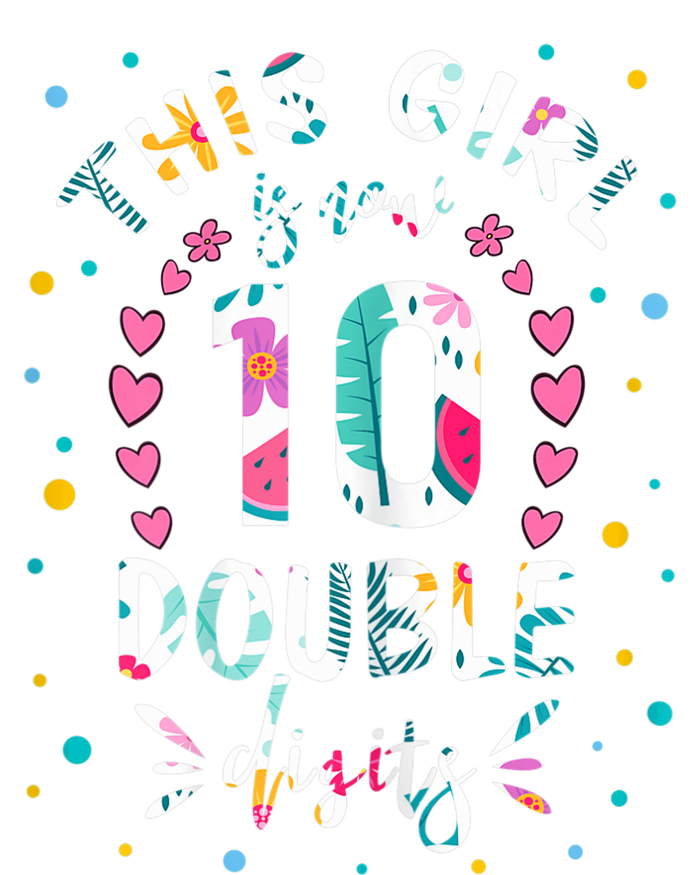 This Girl Is Now 10 Double Digits Shirt 10th birthday Gift Women’s Perfect Tri Rocker Tank