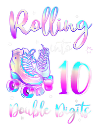 10 Years Old Birthday Girl Rolling Into 10th Double Digits T-Shirt