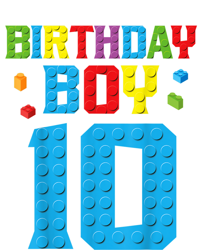 Master Builder 10th Birthday Boy Ten 10 Year Building Bricks T-Shirt