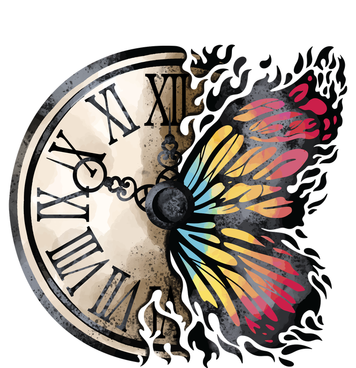 Butterfly Clock Design Tall T-Shirt