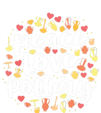 Peace Love Pottery For Women Pots Gift Ceramic Artist Platinum Collection Golf Towel