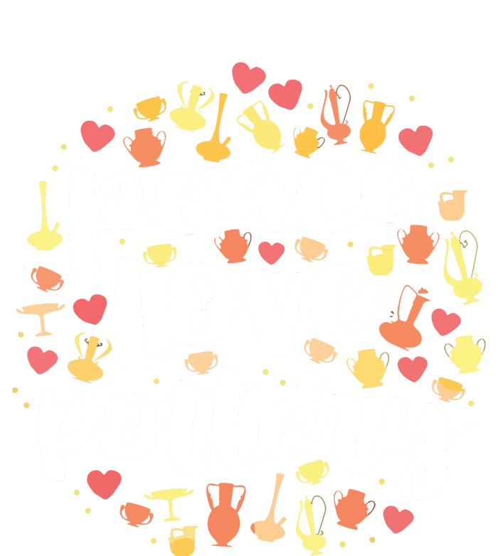 Peace Love Pottery For Women Pots Gift Ceramic Artist Platinum Collection Golf Towel