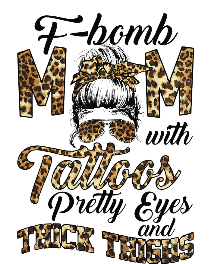 Leopard F Bomb Mom Pretty Eyes Messy Bun Mother's Day Hoodie