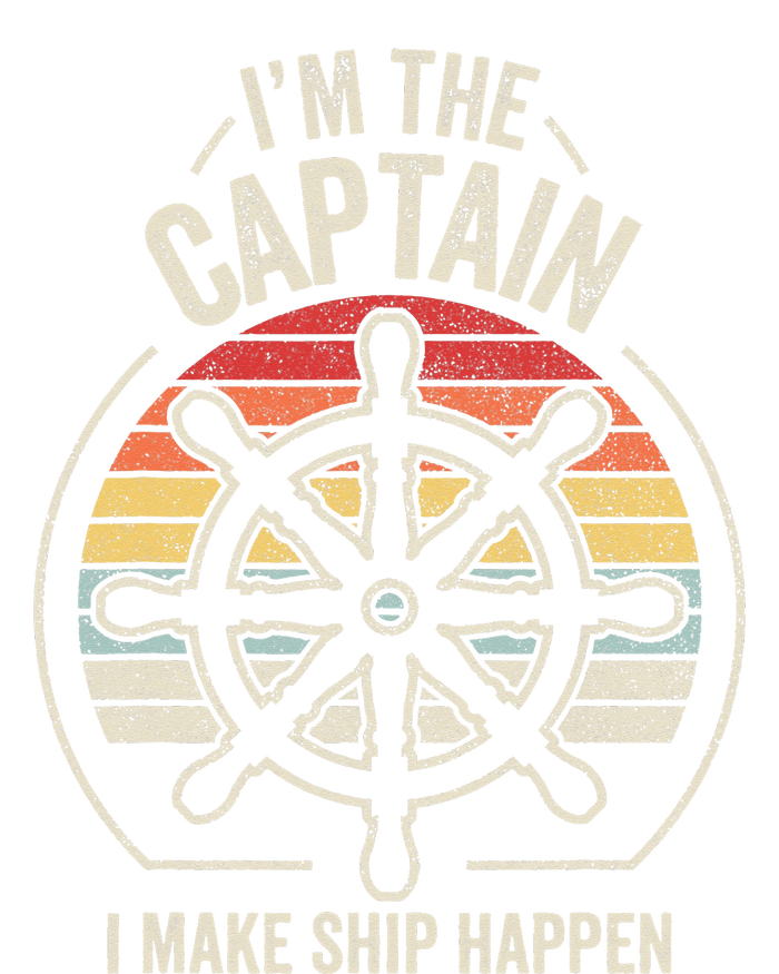 I'm The Captain I Make Ship Happen Retro Boating 7-Panel Snapback Hat