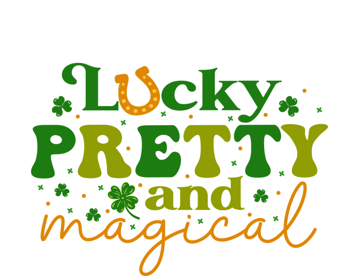 Lucky Pretty And Magical Retro St Patrick Day PosiCharge Competitor Tank