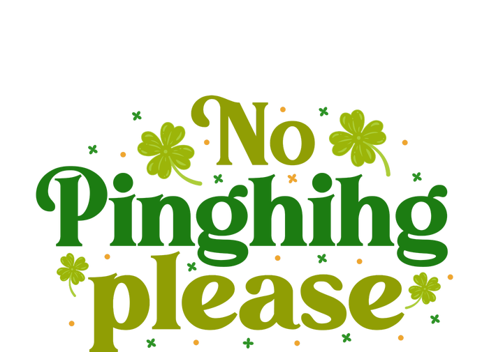 No Pinghihg Please Retro St Patrick Day Cute Shamrock Zip Tote Bag