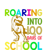 Dinosaur T Rex Roaring Into 100 Days Of School Teacher Women's Racerback Tank