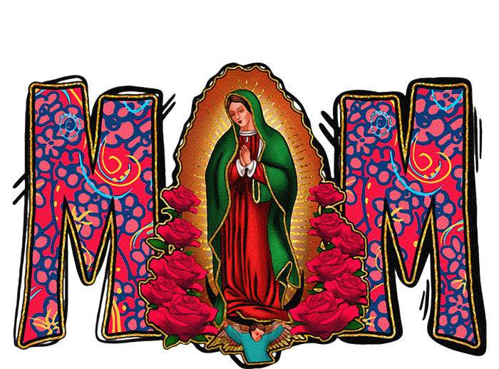 Womens Our Lady Of Guadalupe Catholic Virgin Mary Mexican Mom Long Sleeve Shirt