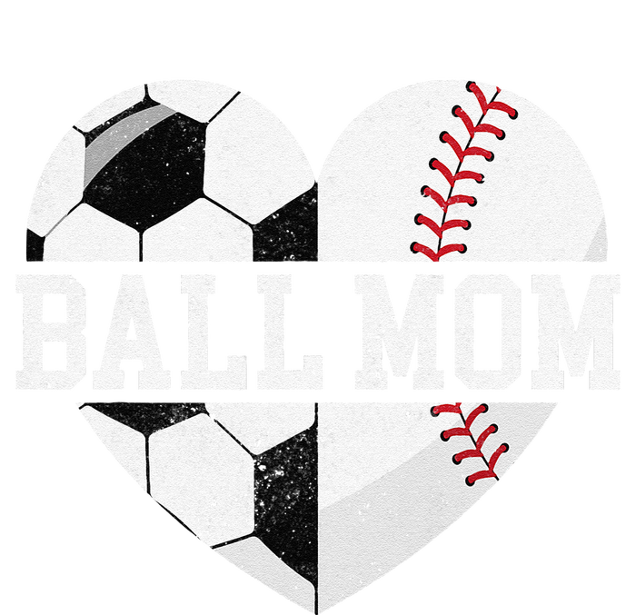 Ball Mom Heart Funny Baseball Soccer Mom Tall Long Sleeve T-Shirt