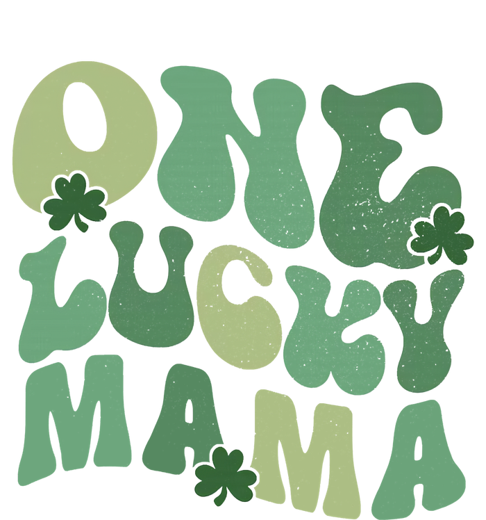 One Lucky Mama St Patricks Day Mom Mother Groovy Enza Ladies Jersey Football T-Shirt