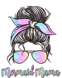 Cute Mermaid Mama Messy Hair Bun Glasses Mother's Day T-Shirt