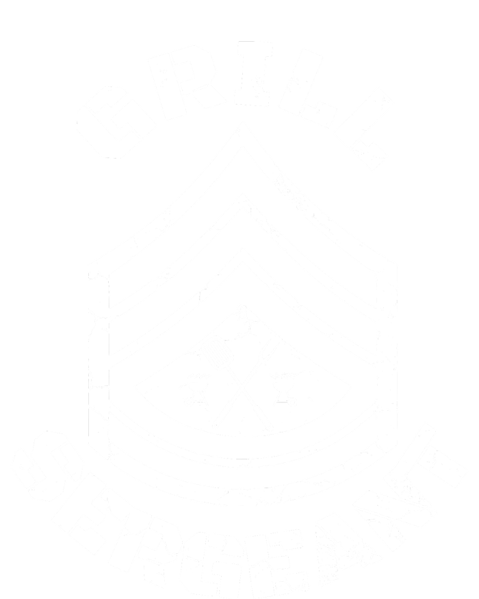 GRILL SERGEANT Grilling BBQ Dad Father's Striped Beanie with Solid Band