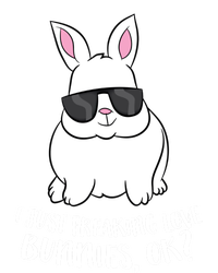 I Just Freaking Love Bunnys Ok Cute Rabbit With Sunglasses Gift Striped Beanie with Solid Band