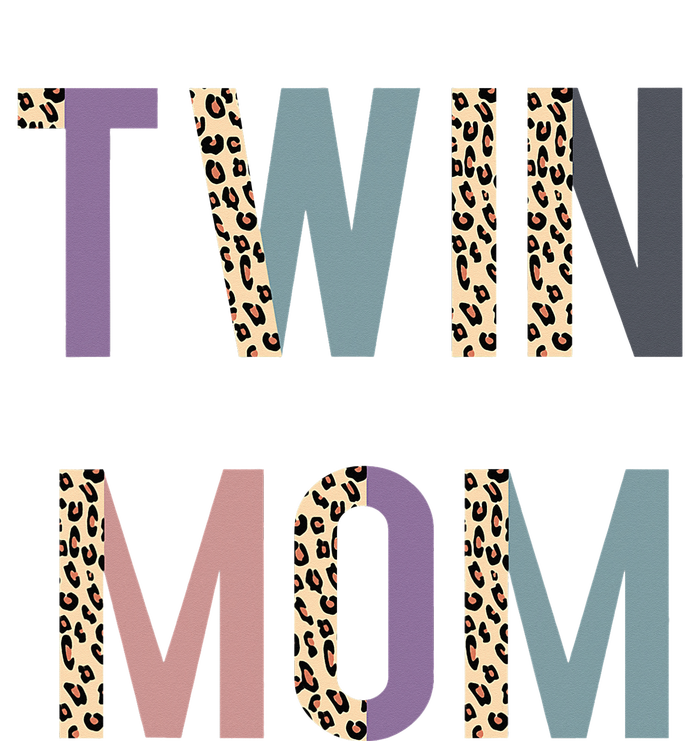 Twin Mom Mother's Day Twin Mom Leopard Women's V-Neck T-Shirt