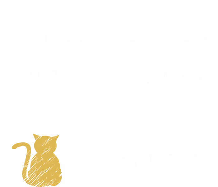 Introverted But Willing To Discuss Cats Gift Kids Long Sleeve Shirt