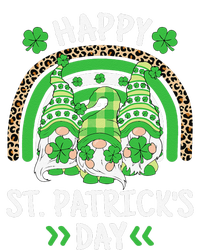 Happy St Patricks Day Leopard Rainbow Irish Gnomes Shamrock V-Neck T-Shirt