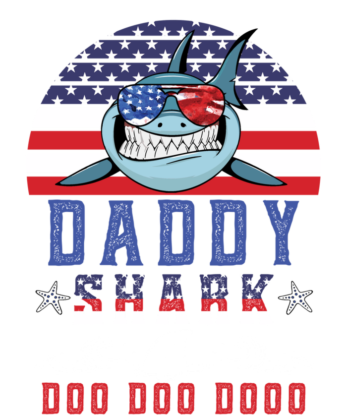 American Daddy Shark Doo Doo Doo America 4Th Of July T-Shirt