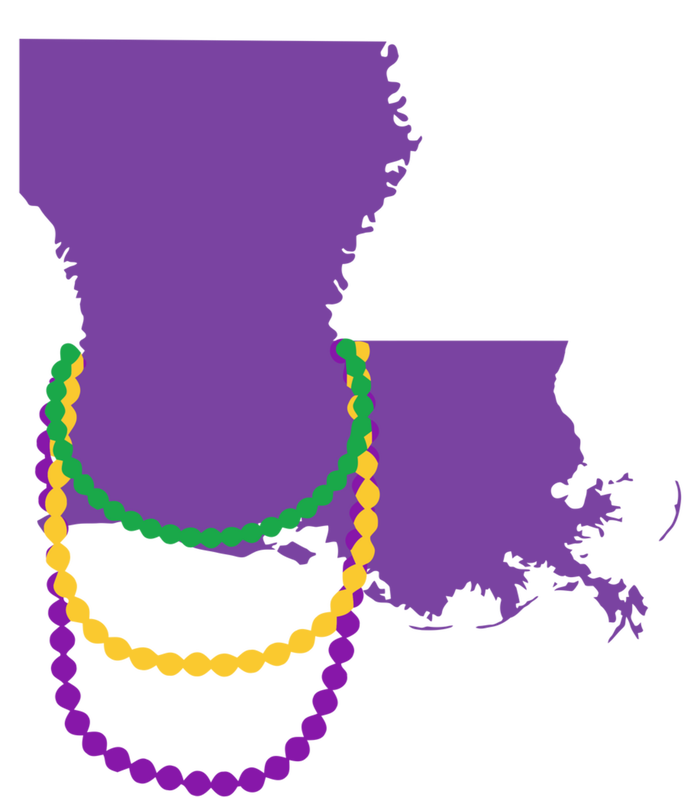 Mardi Gras Louisiana Crop Fleece Hoodie