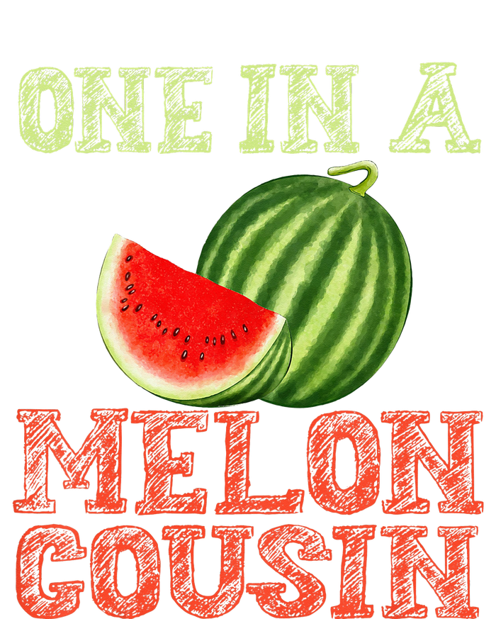 One In A Melon Cousin Watermelon Cousin Baby Announcement 7-Panel Snapback Hat