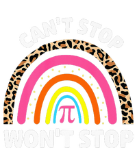 Can't Stop Pi Won't Stop Math Pi Day Teacher Leopard Rainbow T-Shirt