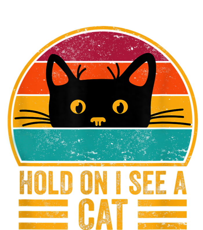 Vintage Retro Hold On I See A Cat Funny Cat Lovers Sayings Cooling Performance Crew T-Shirt