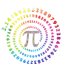 Spiral Pi Color Numbers Math Funny Pi Day Math Teacher Geek Women's Knotted Racerback Tank