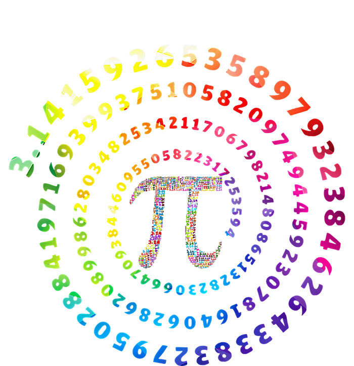 Spiral Pi Color Numbers Math Funny Pi Day Math Teacher Geek Women's Knotted Racerback Tank