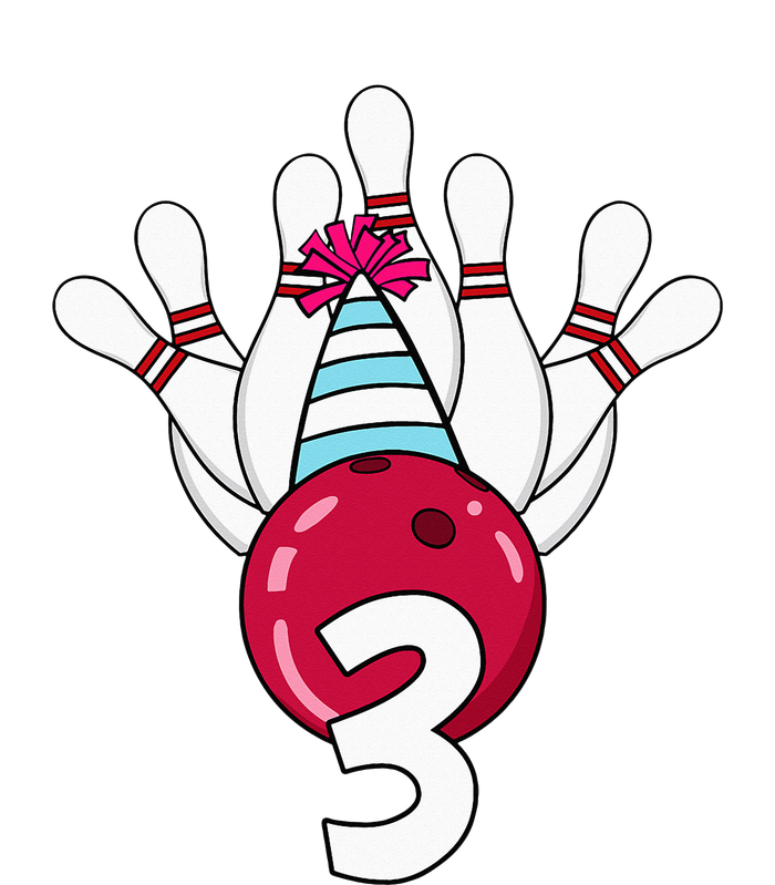 3 Birthday Bowling Theme Bowler 3rd Bday Party Bumper Sticker