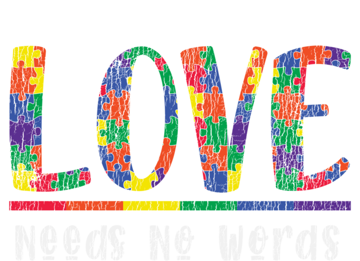 Autism Awareness Love Needs No Words Autistic Awareness Great Gift Sweatshirt Cinch Pack Bag