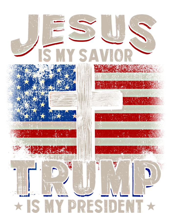 Jesus Is My Savior Trump Is My President Gift Women's V-Neck T-Shirt