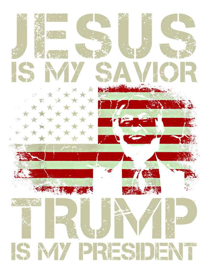 Jesus Is My Savior Trump Is My President Trump 2024 Usa Flag Gift T-Shirt