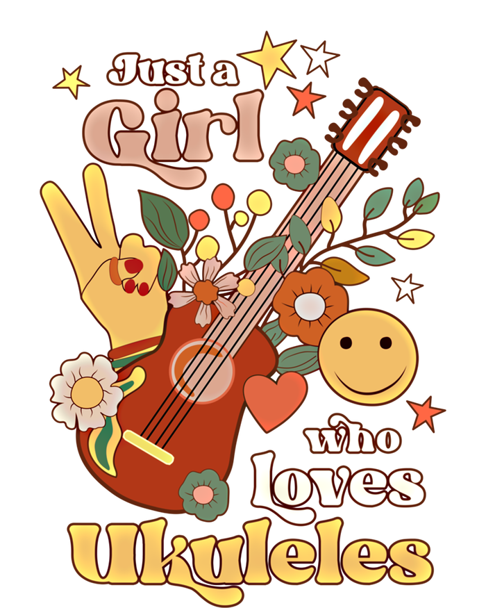 Just A Who Loves Ukulele Groovy Uke Player Musician Great Gift T-Shirt