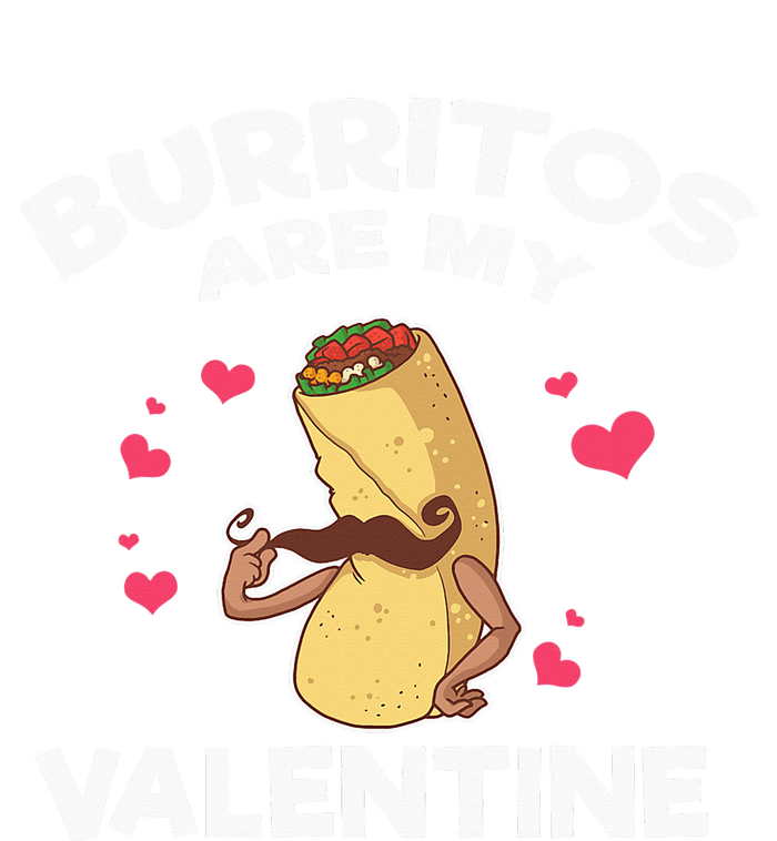 Burritos Are My Valentine Mexican Taco Mustache Food Cropped Pullover Crew