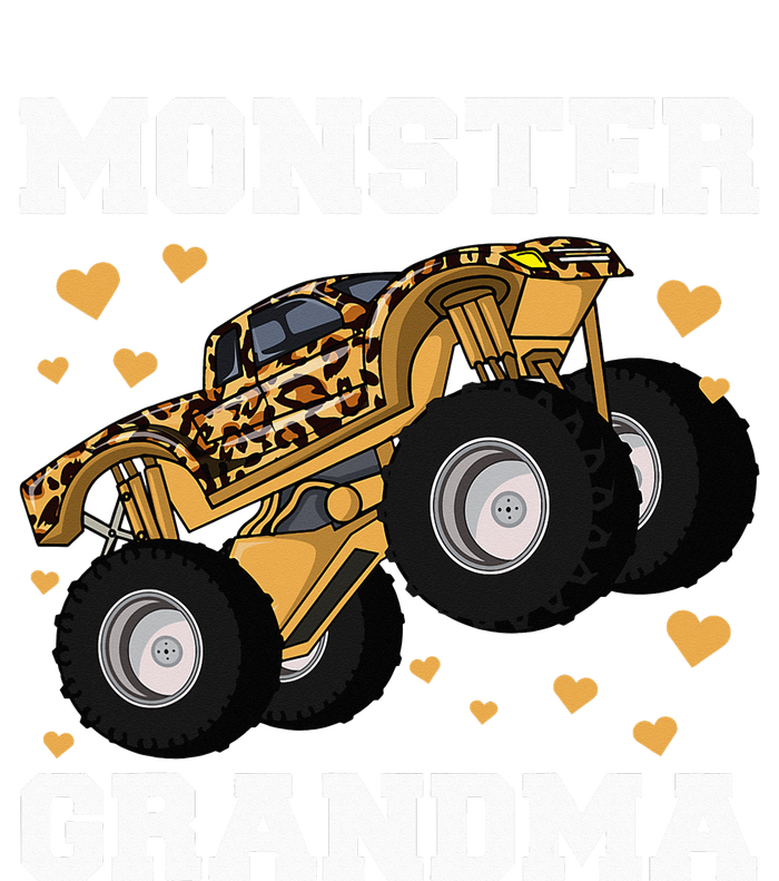 Monster Truck Grandma Leopard Birthday  Grandma Toddler Zip Fleece Hoodie