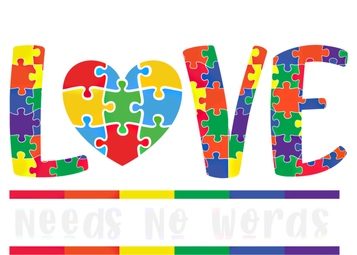 Love Need No Words Puzzle Autistic Autism Awareness Kindness Gift Sweatshirt Cinch Pack Bag