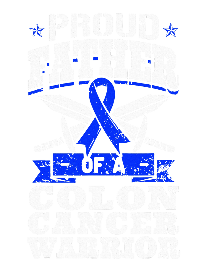 Proud Father Of A Colon Cancer Warrior Awareness Ribbon Cropped Pullover Crew