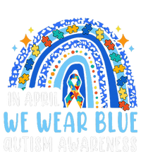 Autism Rainbow In April We Wear Blue Autism Awareness V-Neck T-Shirt