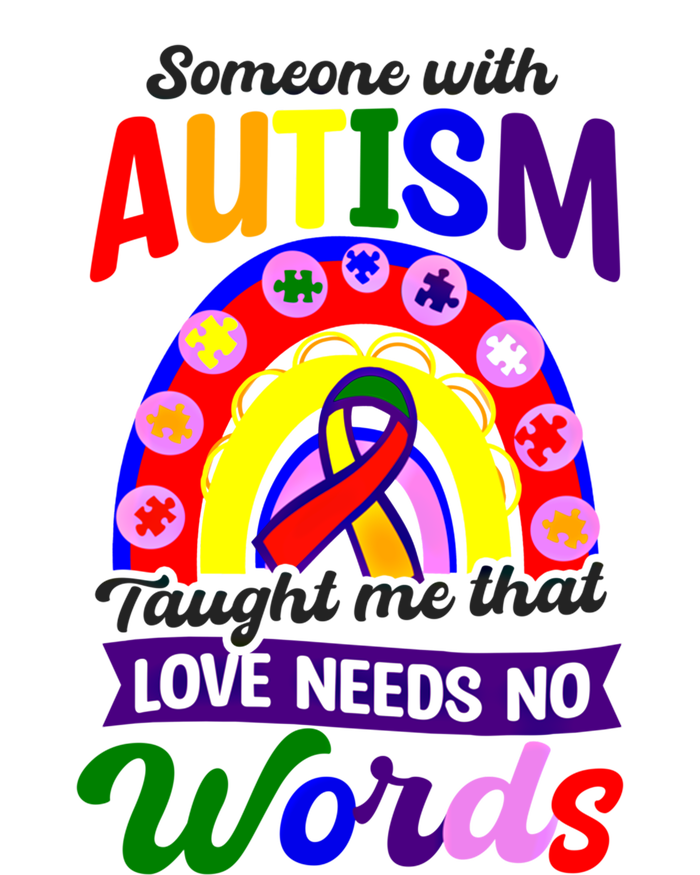 Love Needs No Words Design Autism Awareness Funny Gift Tall Sweatshirt