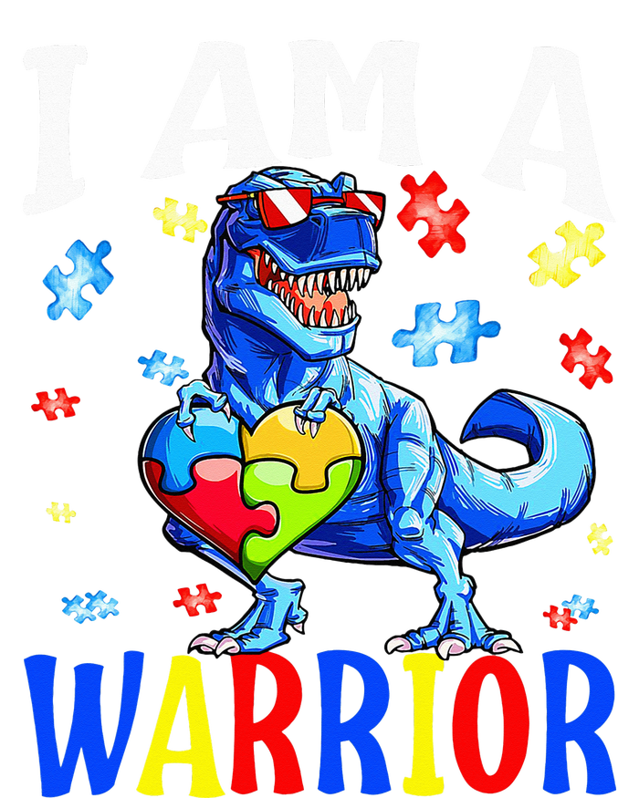 I Am A Warrior Autism Family Dinosaur Autism Awareness T-Shirt