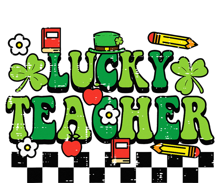 St Patricks Day Lucky Teacher Saint Paddys Groovy Canvas