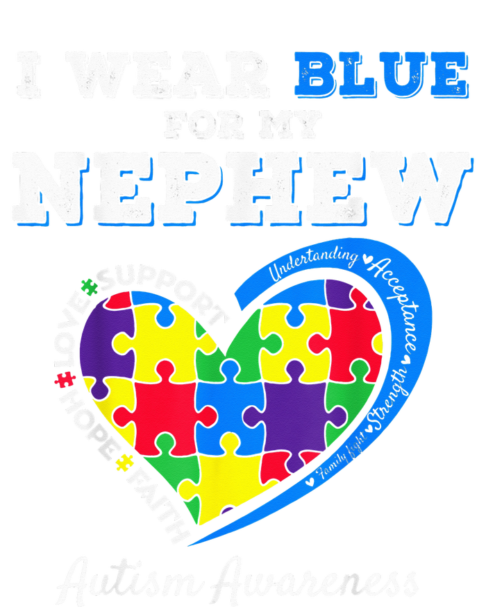 I Wear Blue For My Nephew Autism Awareness Uncle Aunt Ladies Essential Tank