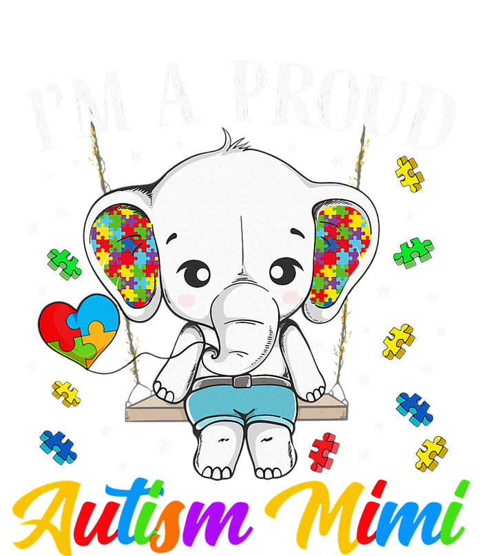 I'm A Proud Autism Mimi Cute Elephant Puzzle Piece Softstyle Adult Sport Polo