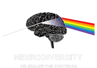 Neurodiversity Autism Spectrum ASD ADHD Rainbow Brain Yupoong Adult 5-Panel Trucker Hat